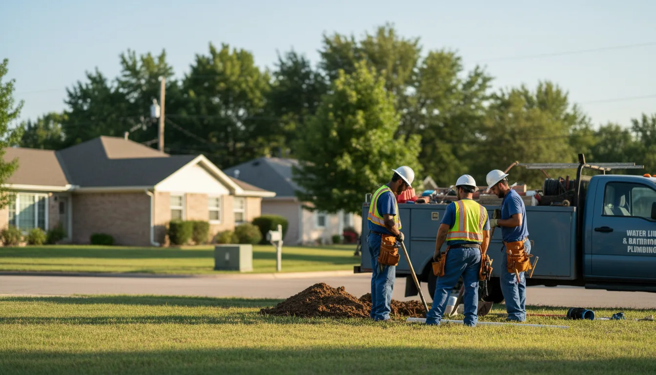 Residential water line and bathroom plumbing service in Frederick, PA